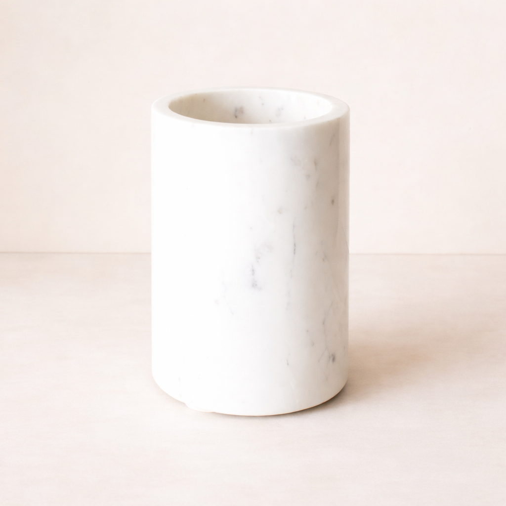 White Marble Utensil Holder | By Luxe B Co. 