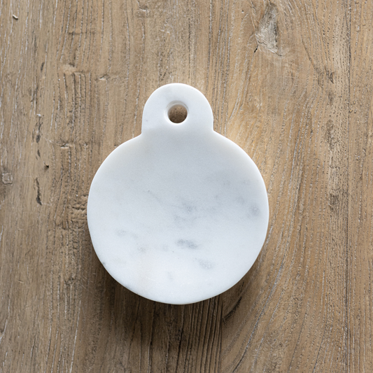White Shallow Marble Dish | By Luxe B Co.