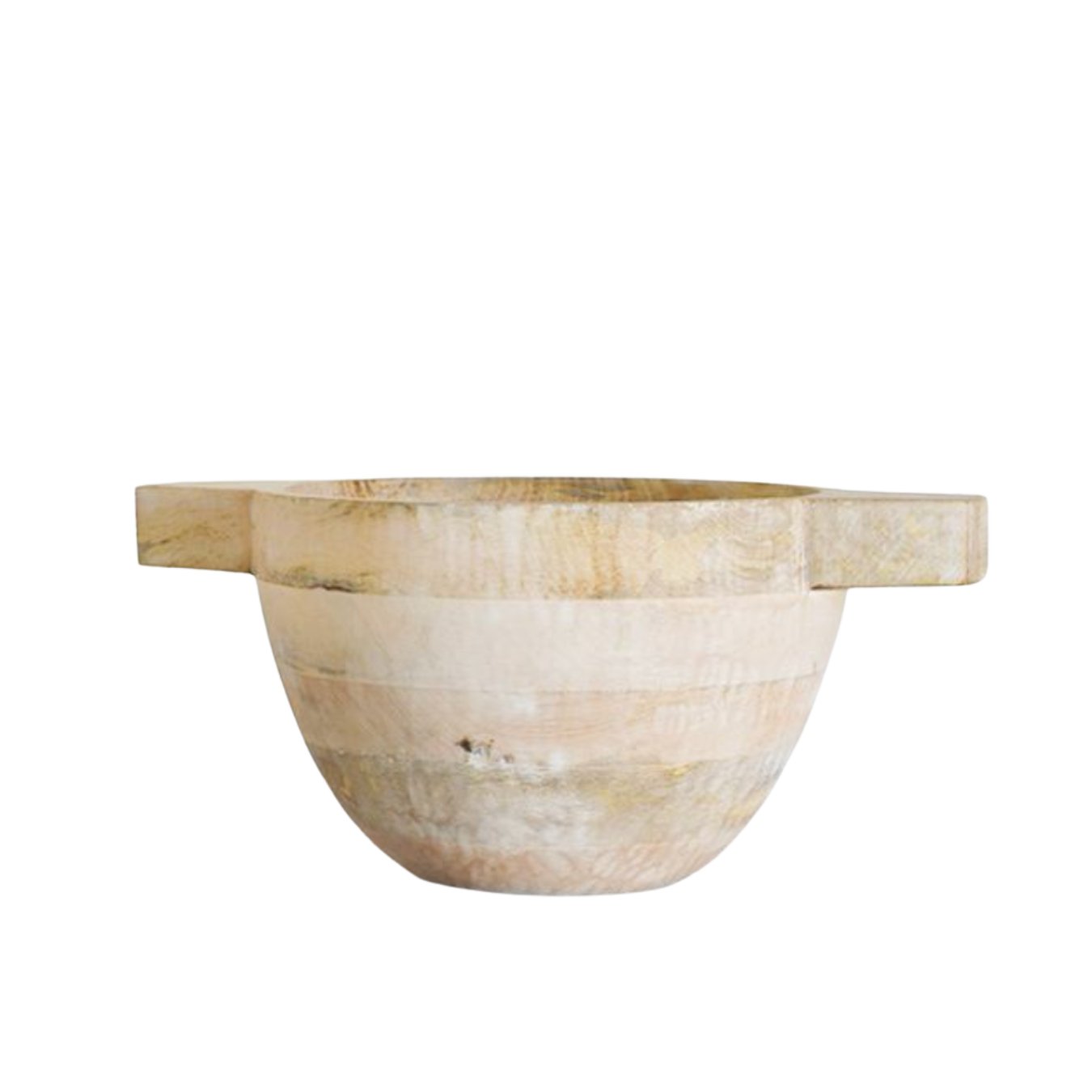 White Wash Wood Bowl | By Luxe B Co 