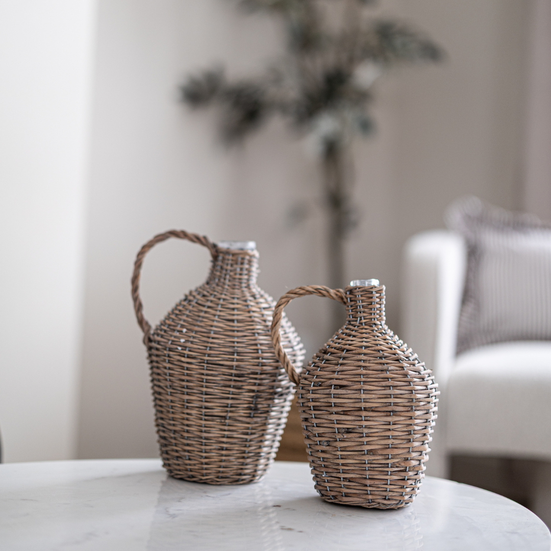 Willow Wrapped Wine Bottle By Luxe B Co.