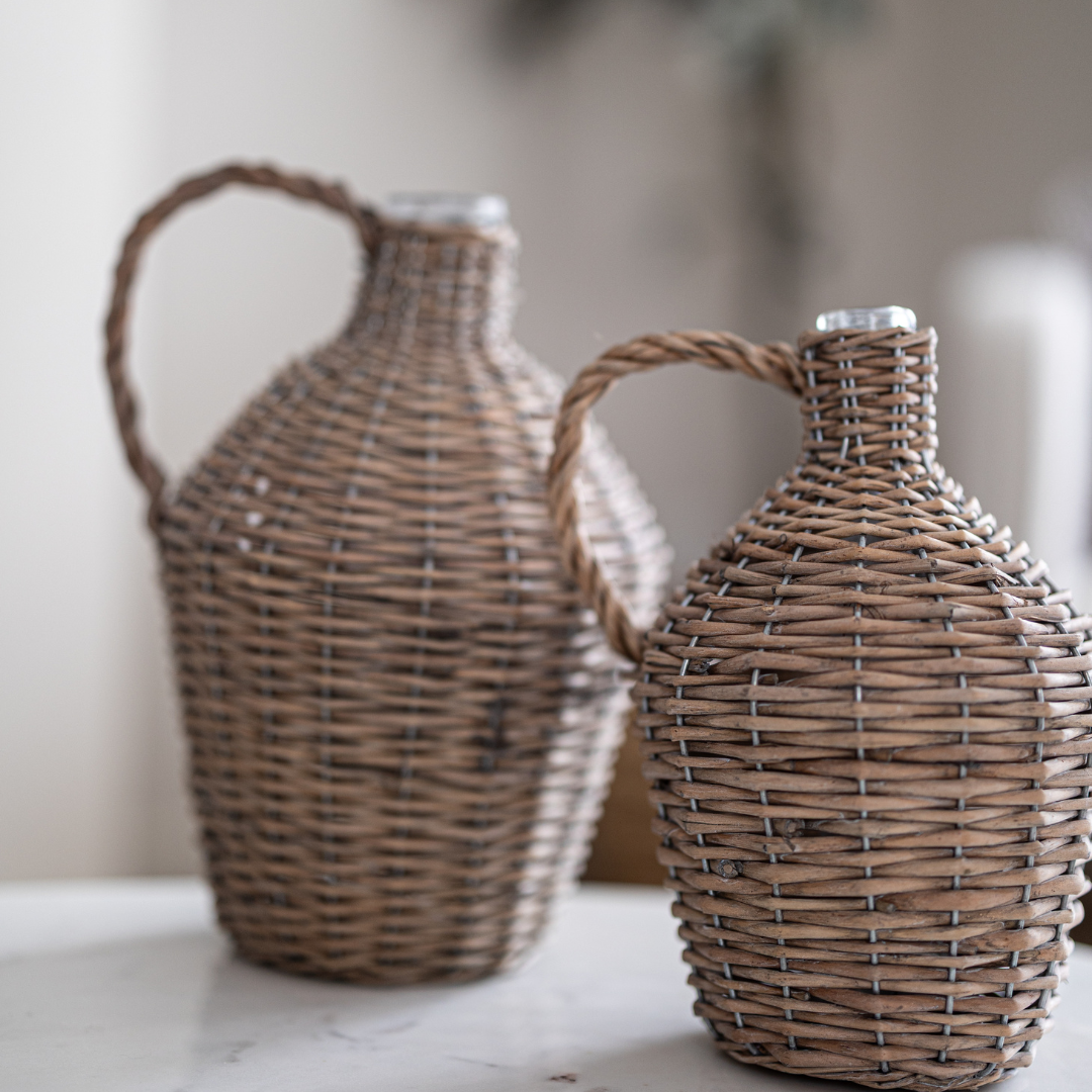 Willow Wrapped Wine Bottle By Luxe B Co.