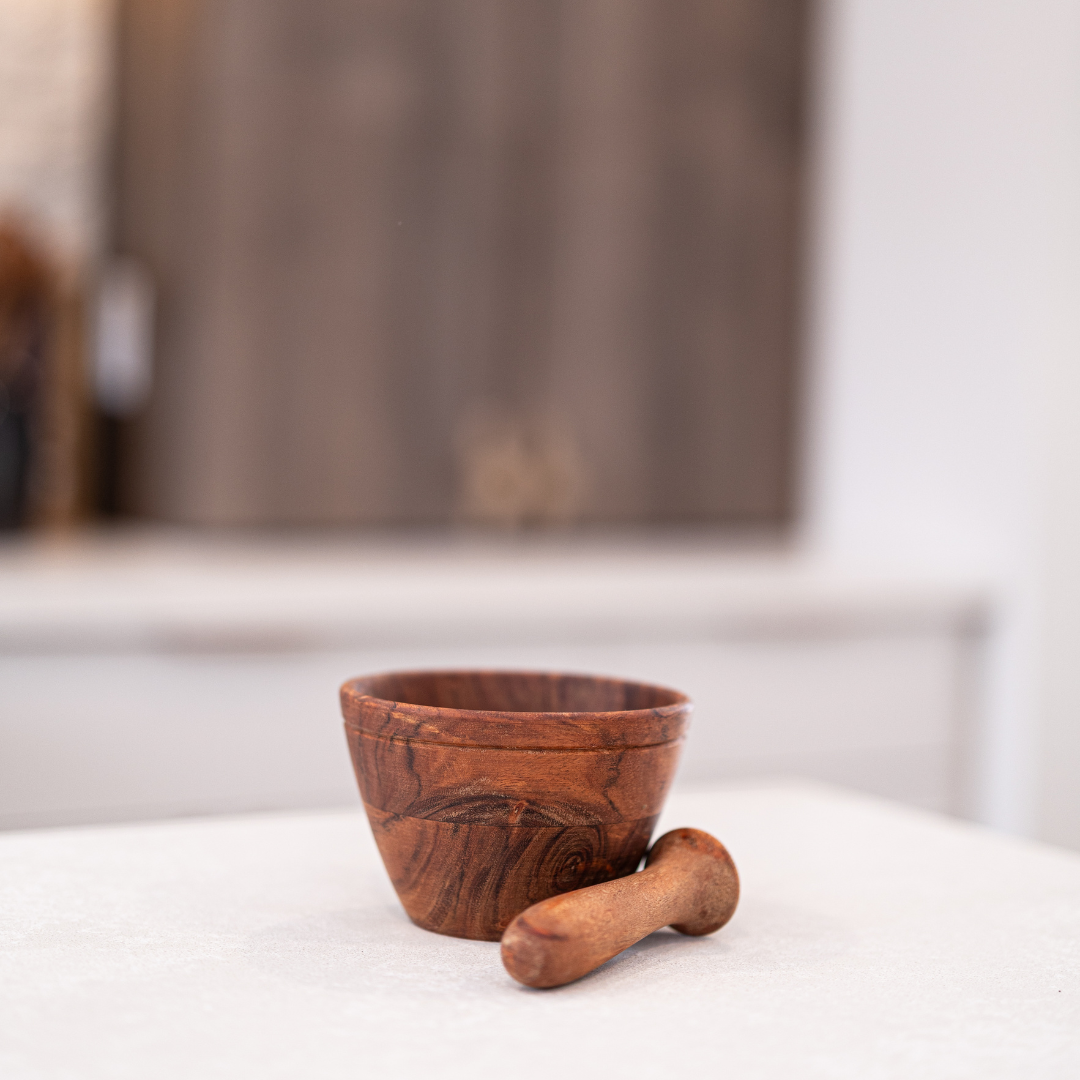 Wooden Mortar and Pestle By Luxe B Co.