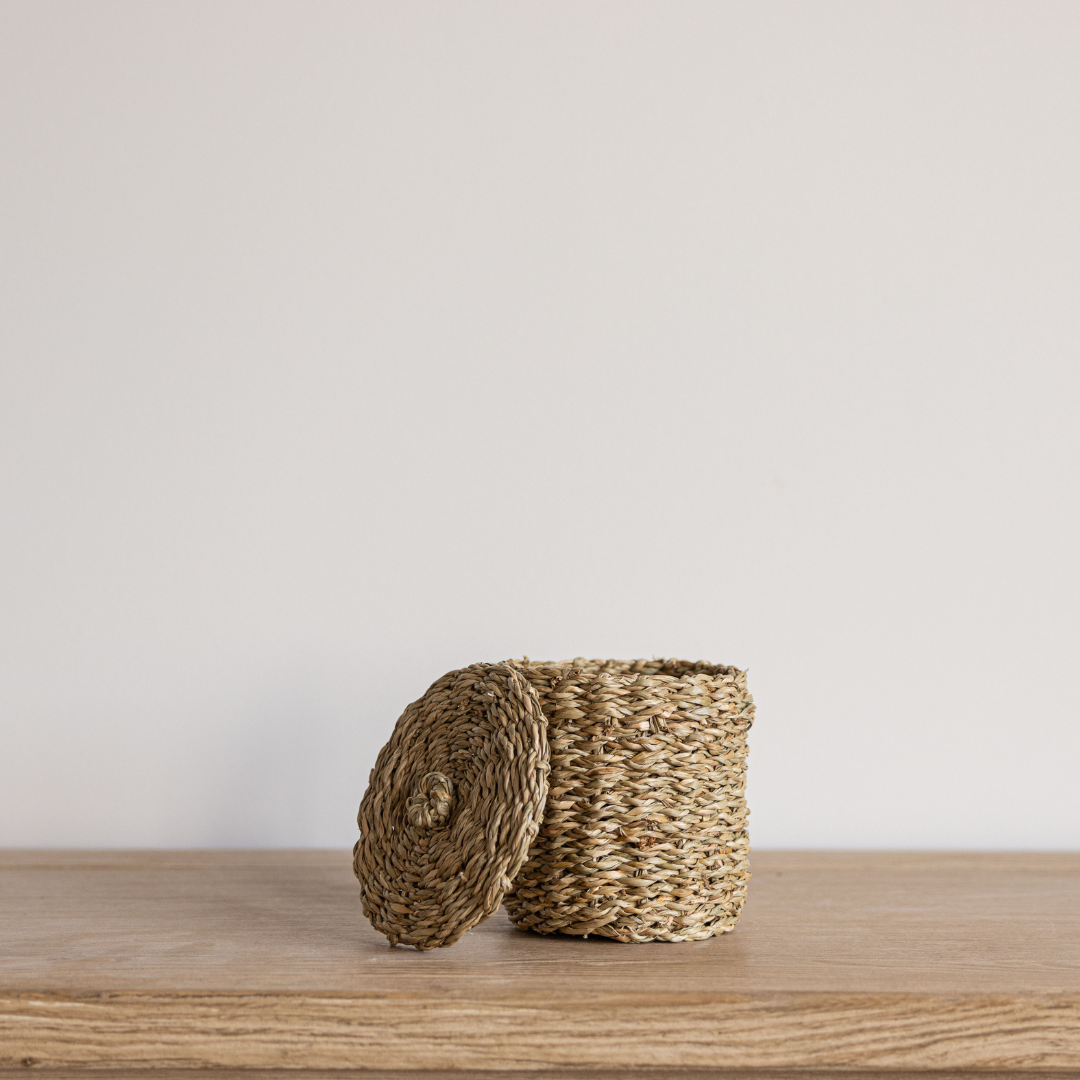 Woven Seagrass Canister Set | By Luxe B Co.