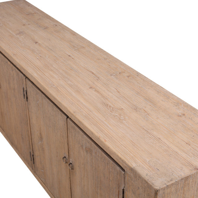 Zuma Four Doors Reclaimed Elm Wood Cabinet | By Luxe B Co.