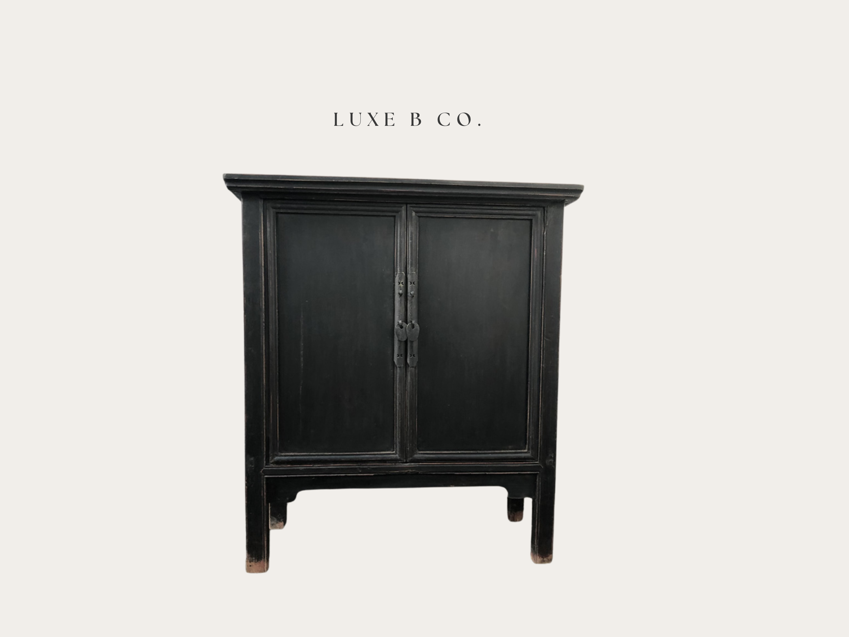 Brea Black Wash Two Door Console Table | By Luxe B Co. 