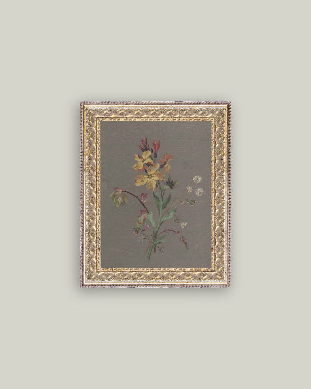 French Wildflowers Framed Antique Art - Luxe B Co