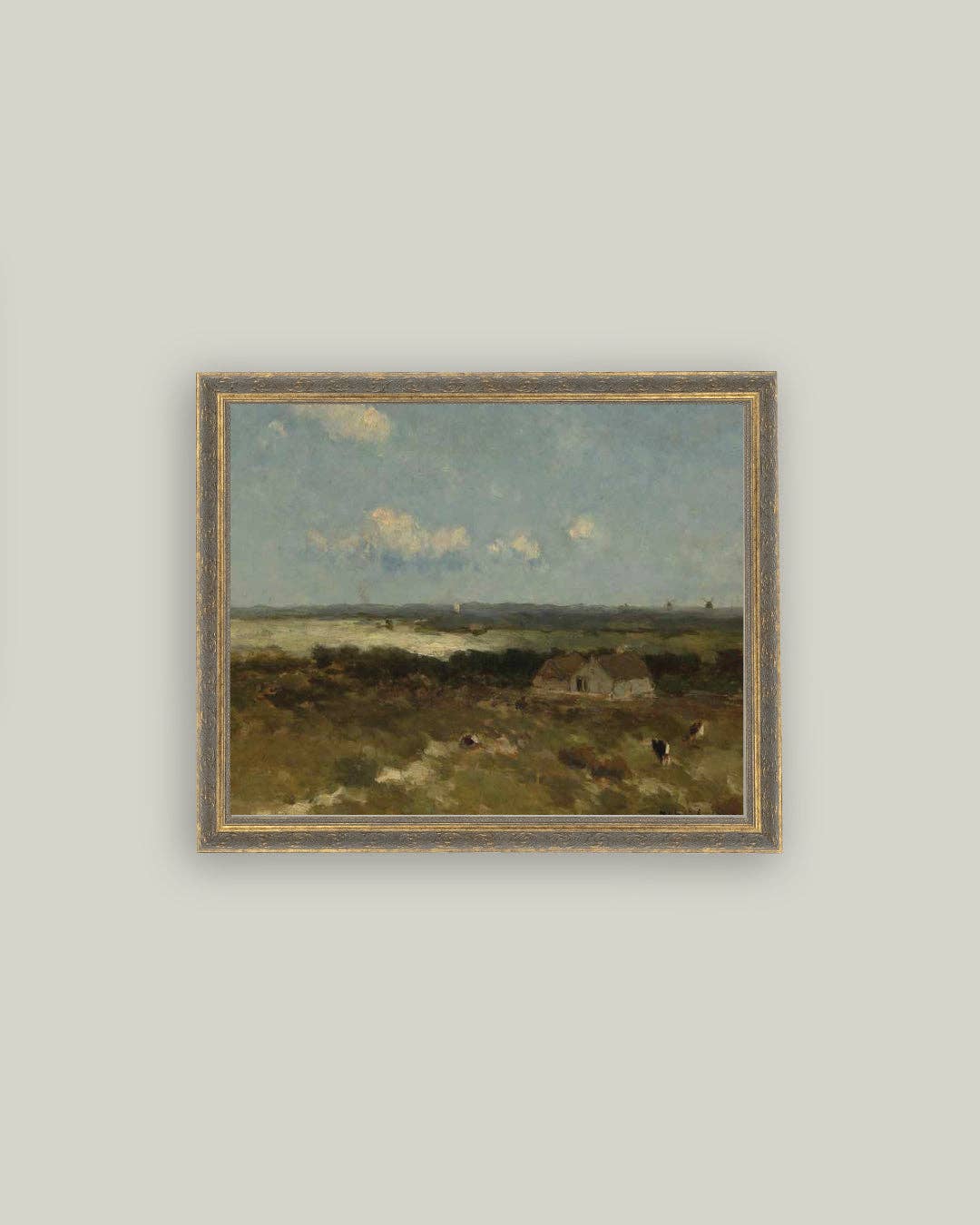 Coastal Farm Framed Antique Art