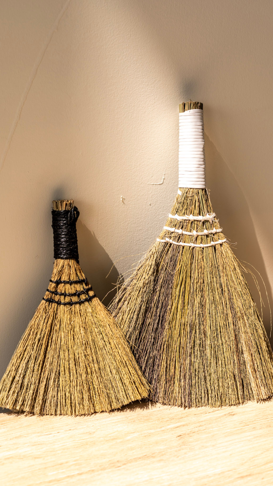 Handmade Brooms Large White - Luxe B Co