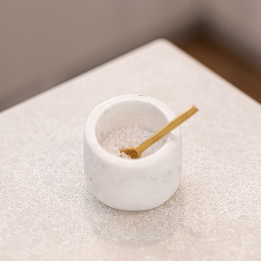 Marble Salt Cellar with Spoon - Luxe B Co