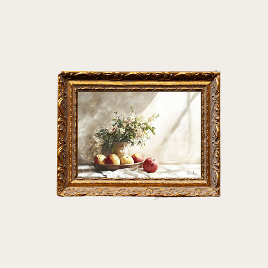 Spring Apple | French Brass Gold Mould Framed Art