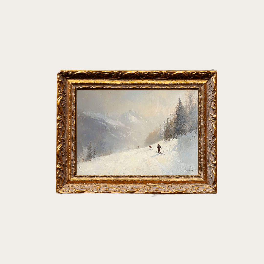Swiss Alps | French Brass Gold Mould Framed Art - Luxe B Co