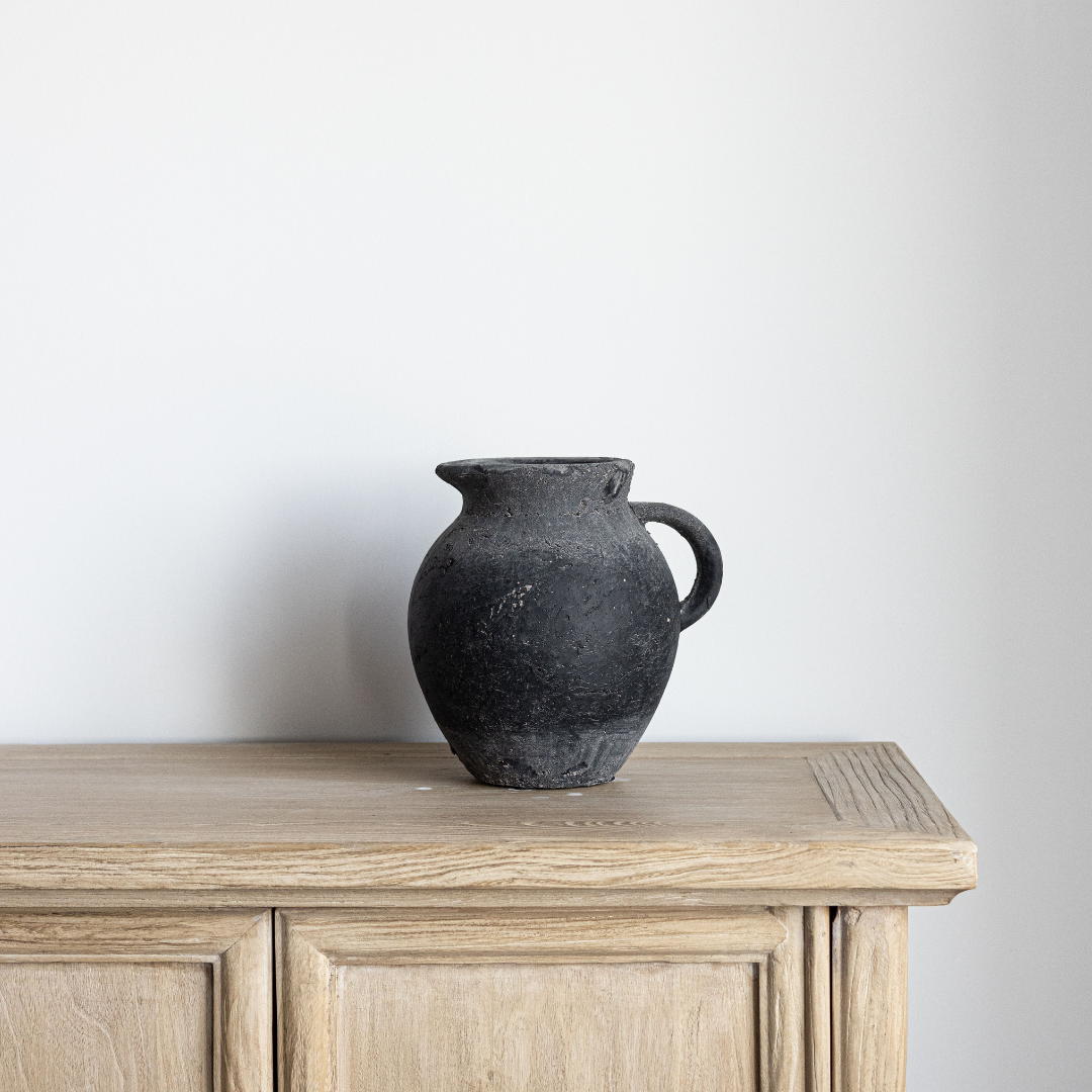 Charcoal Pitcher Vase - Luxe B Co
