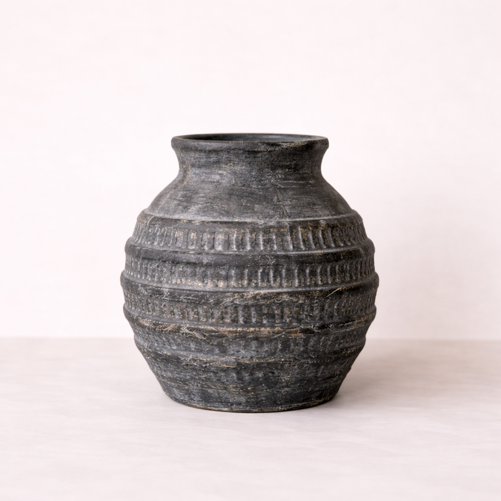 Terracotta Stripe Vase - Luxe B Co
