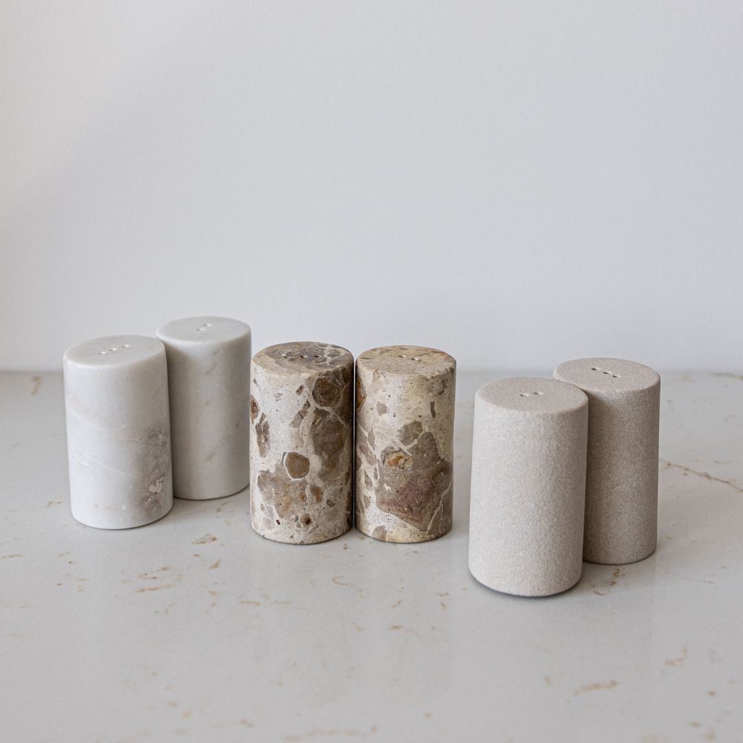 Chocolate Marble Salt & Pepper Shakers - Luxe B Co