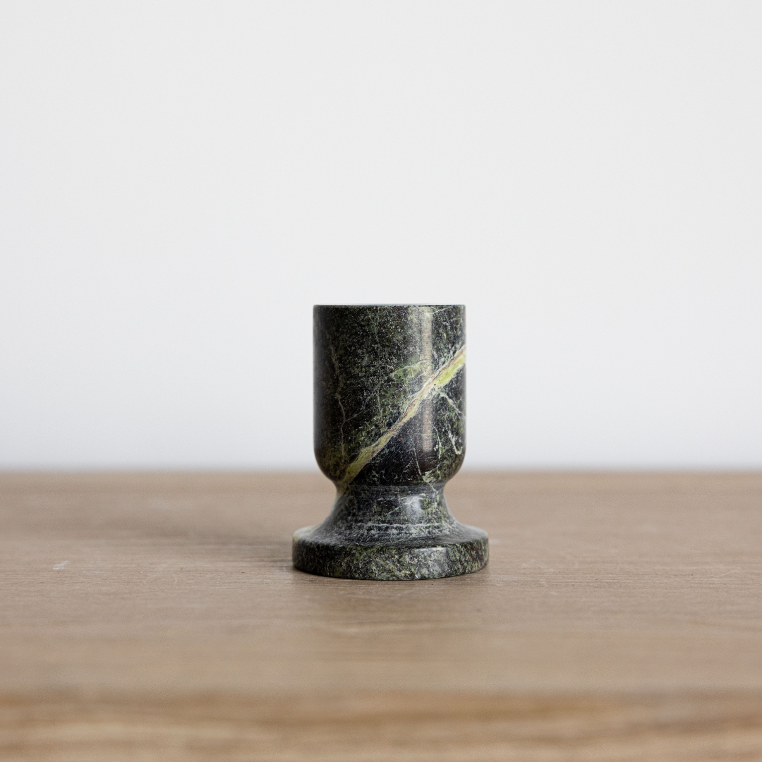 Emerald Marble Tapered Candle Holder - Luxe B Co