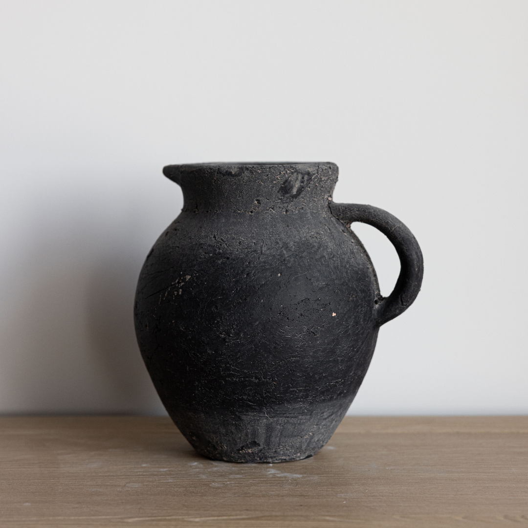 Charcoal Pitcher Vase - Luxe B Co