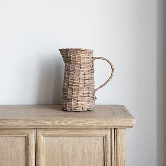 Wicker Pitcher Vase