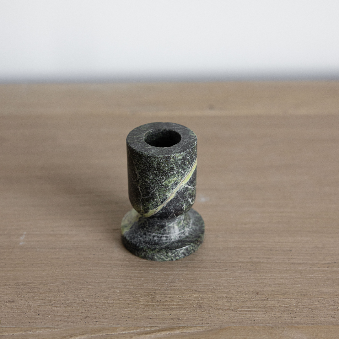 Emerald Marble Tapered Candle Holder - Luxe B Co