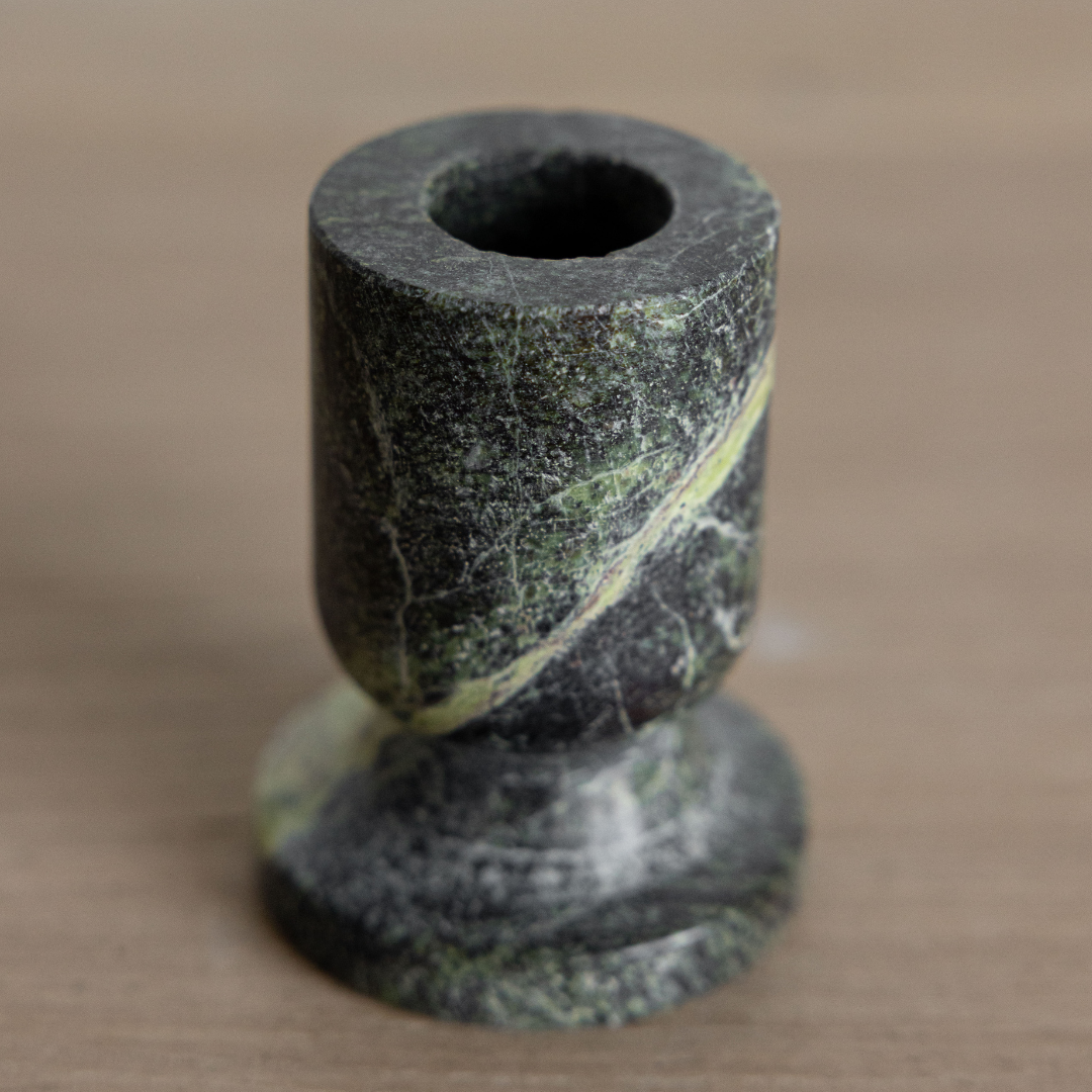 Emerald Marble Tapered Candle Holder - Luxe B Co