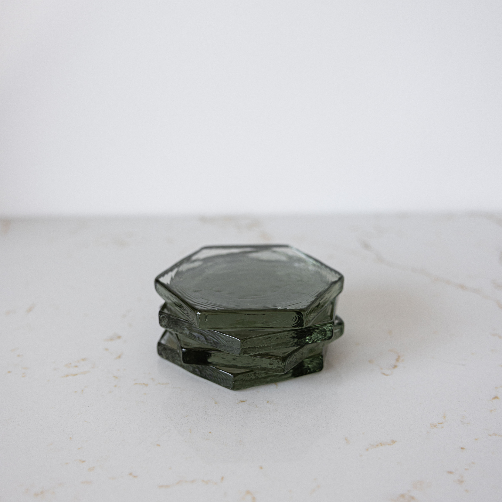 Hexagon Glass Coasters - Luxe B Co