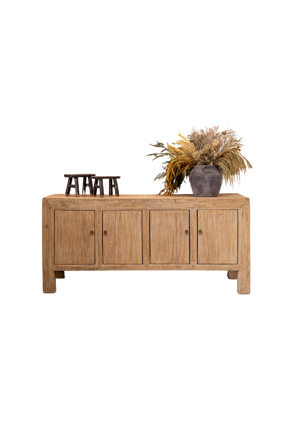 Paso Robles Reclaimed Elm Wood Entertainment Console | By Luxe B Co. 