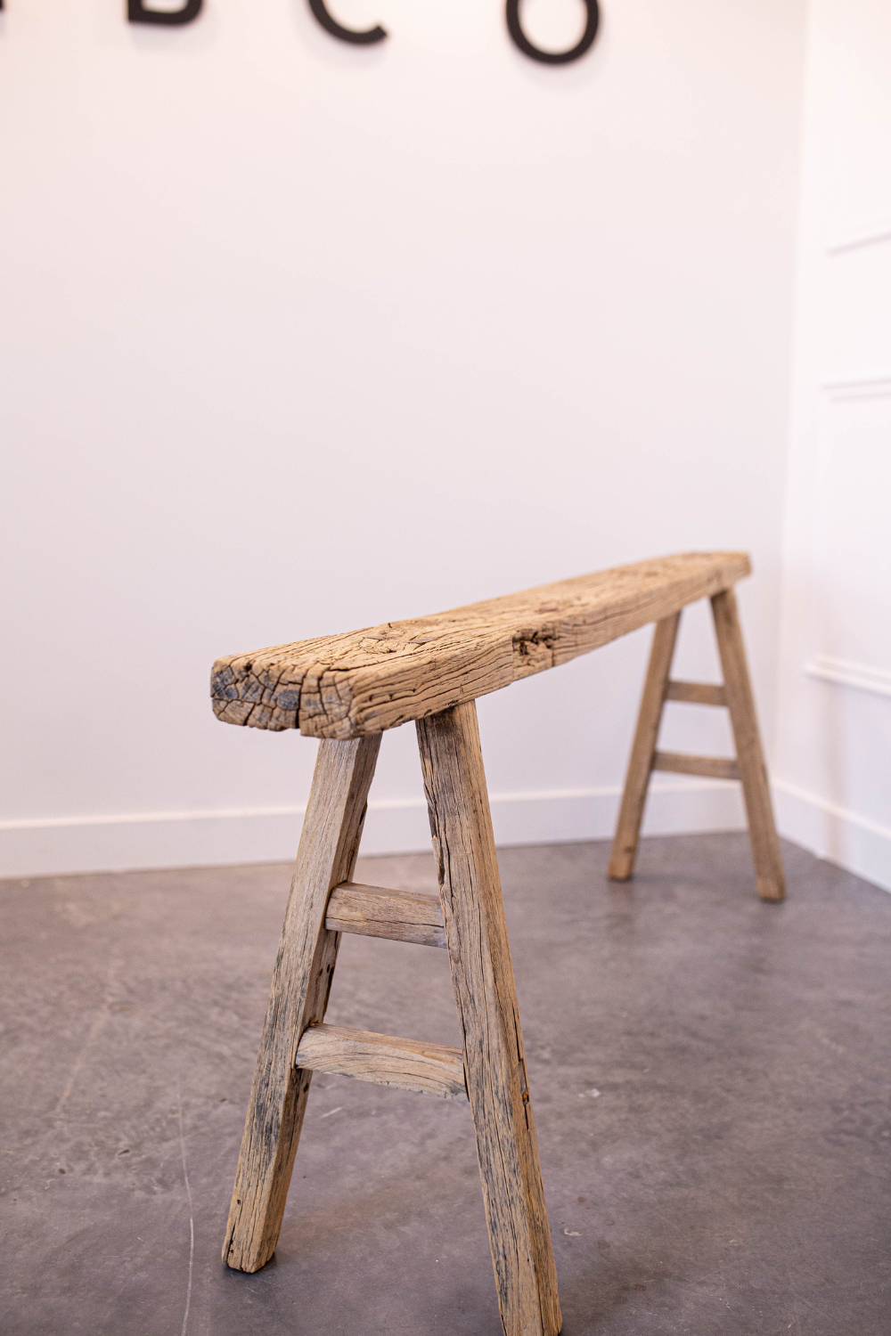 Vintage Skinny Wood Bench - Luxe B Co