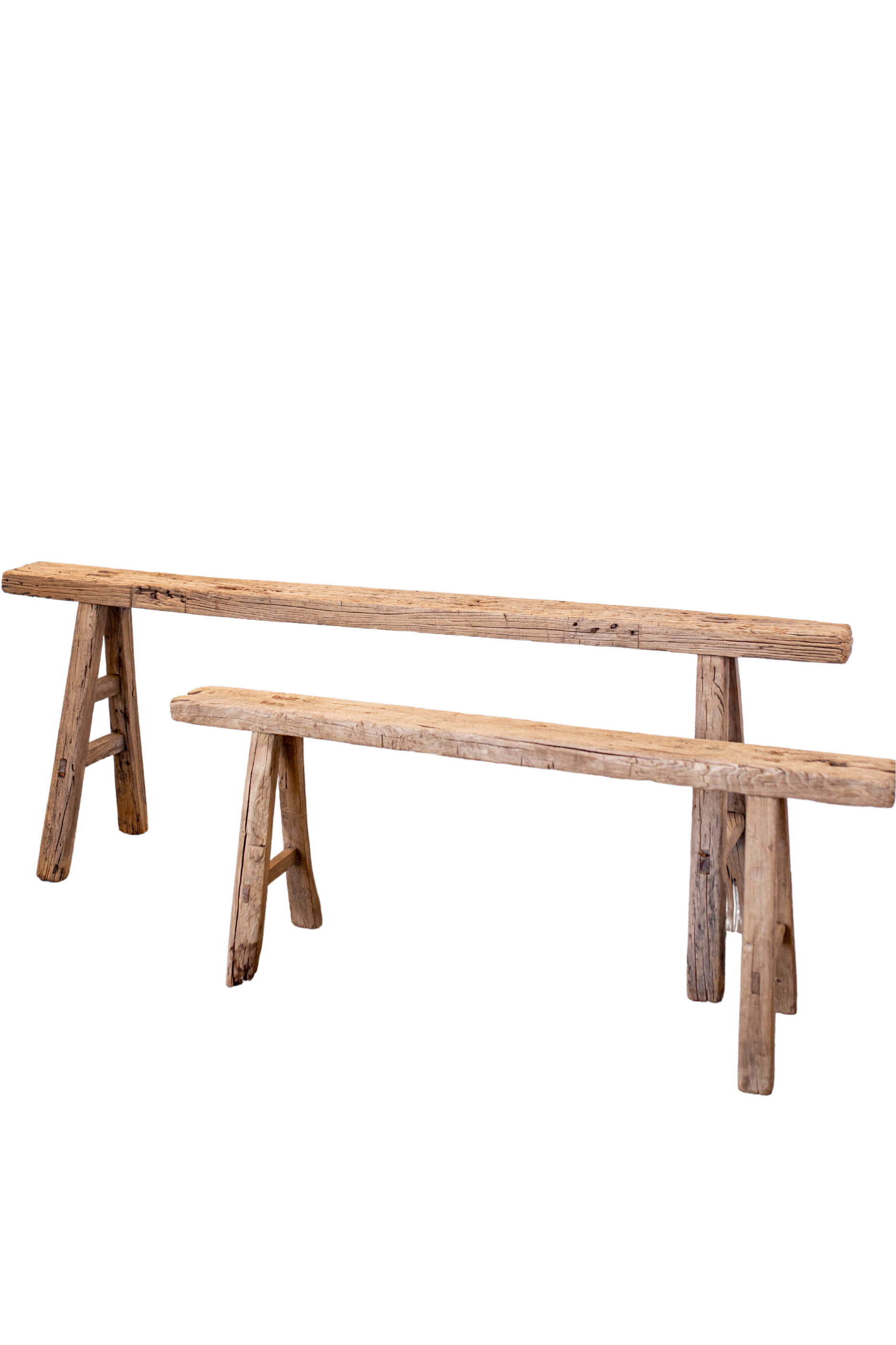 Vintage Skinny Wood Bench - Luxe B Co