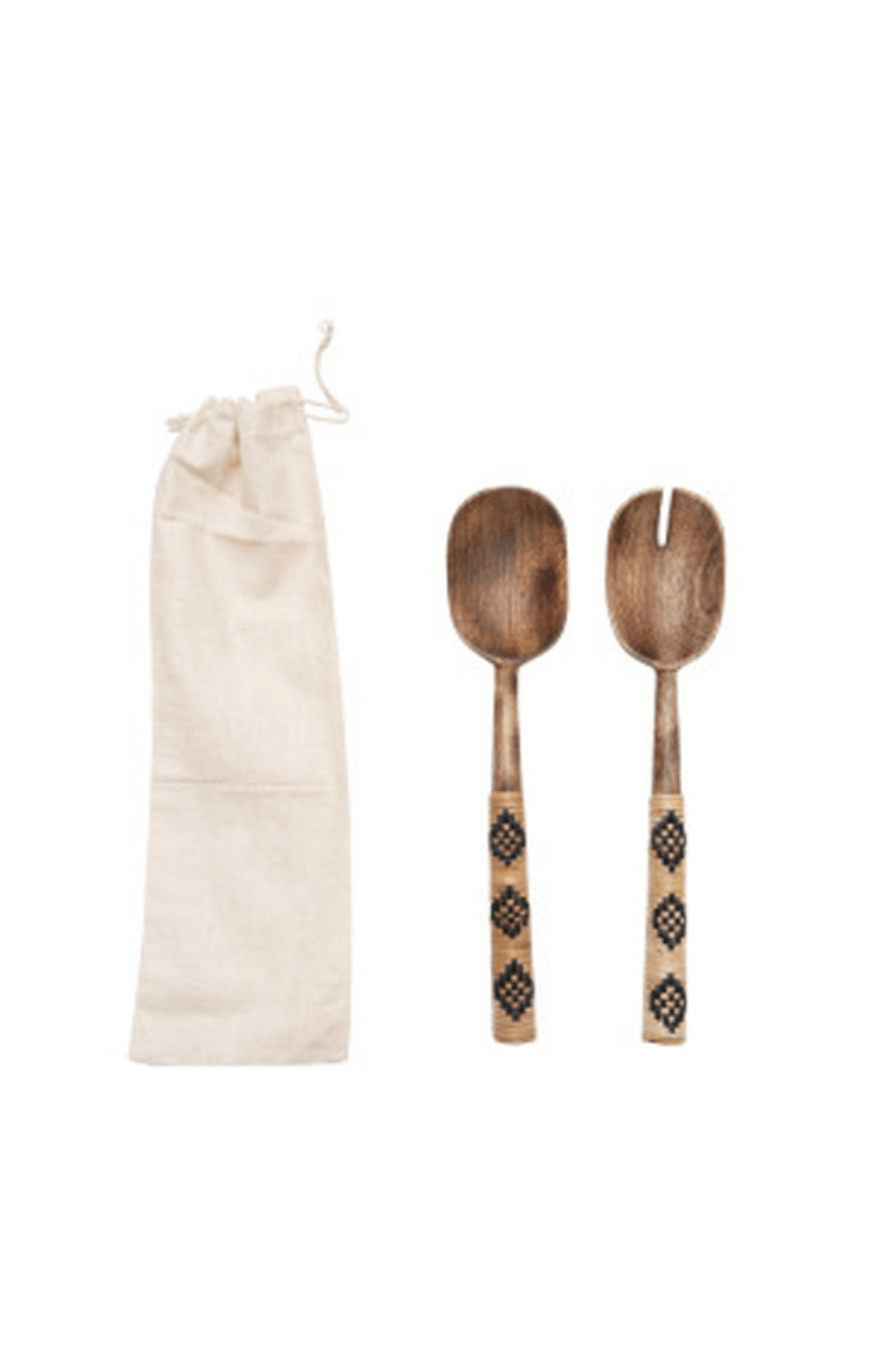 MANGO WOOD SALAD SERVERS - Luxe B Co