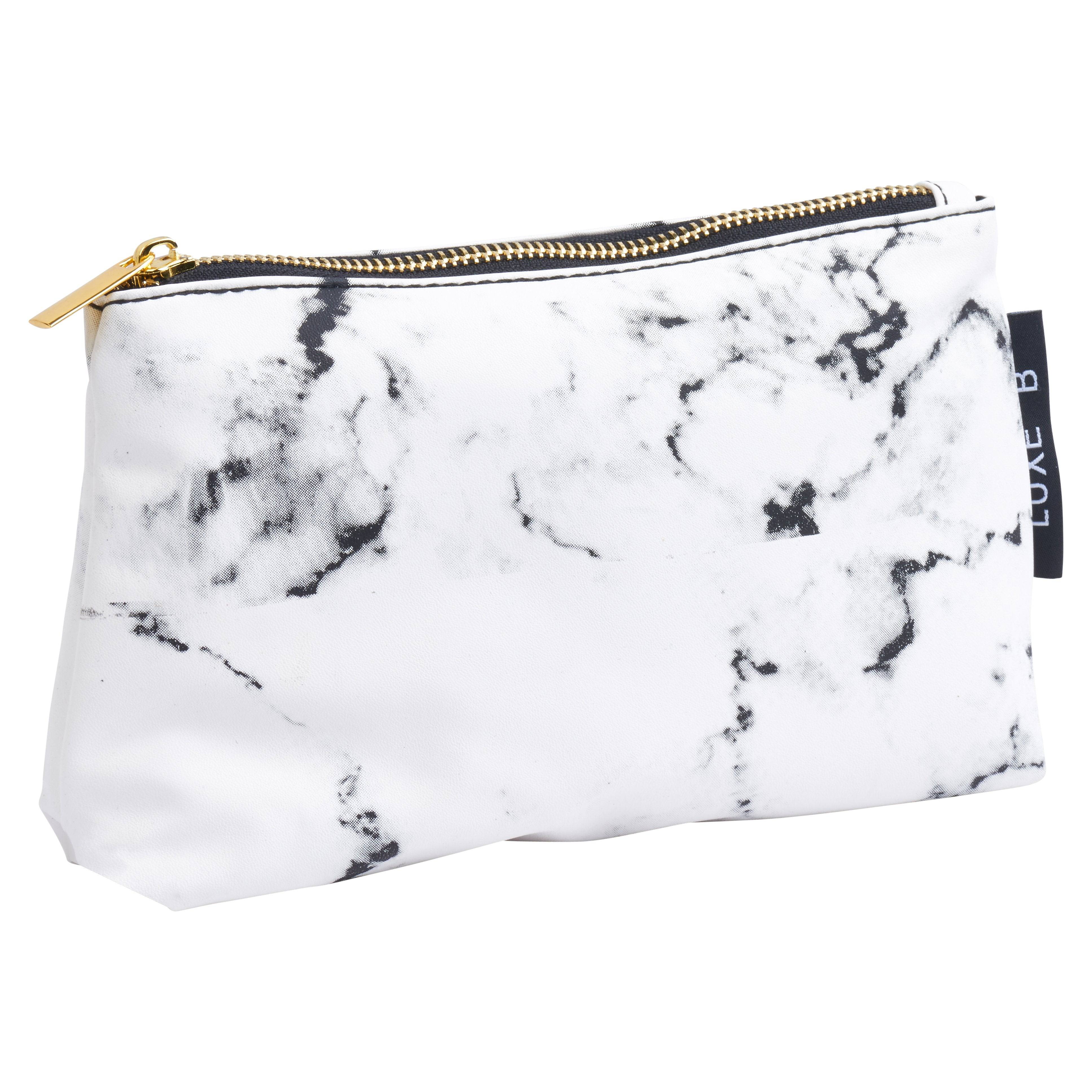 LUXE B Marble Cosmetic Makeup Bag- Smaller size to fit in your purse - Luxe B Co